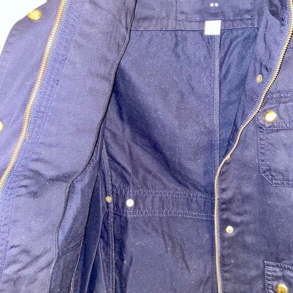 J. Crew navy blue relaxed boyfriend field jacket M - Picture 7 of 16